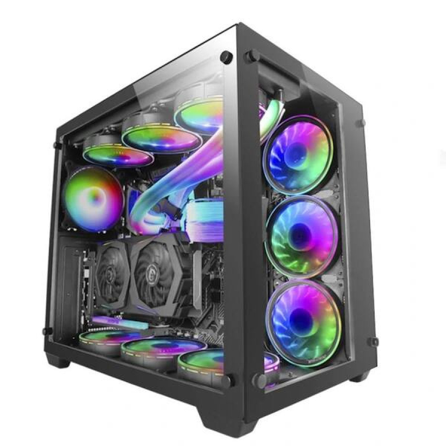 MARS GAMING Torre E-ATX MCV3 Premium XXL Negra