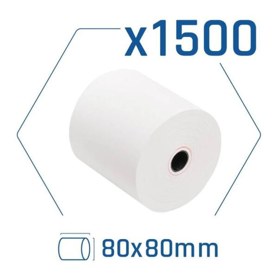 Pack 1500 rollos papel térmic sense BPA 80x80mm
