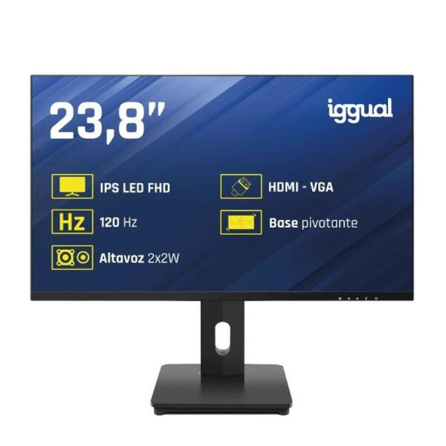 iggual Monitor 24" VGA HDMI 120Hz pivotant AA MM