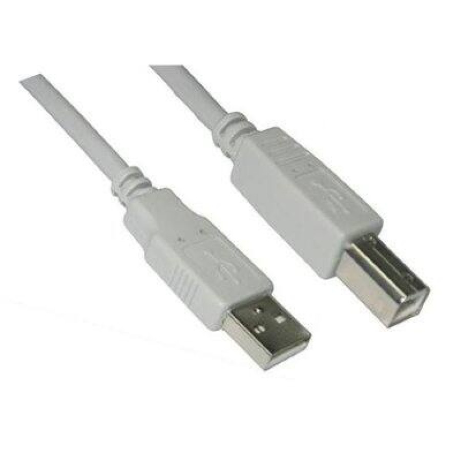 Nanocable Cable USB 2.0 A/M-B/M, Beix, 1.8 m