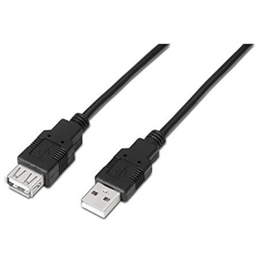 Nanocable Cable USB 2.0 Tipus-A M/H P Negre 1,8 m