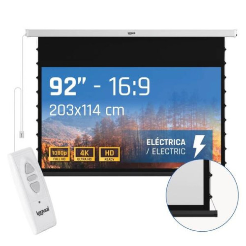 iggual Electric tensioned screen 16:9 92" 203x114cm