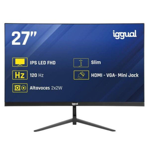iggual Monitor 27" IPS 1ms FHD 120Hz VGA HDMI MM
