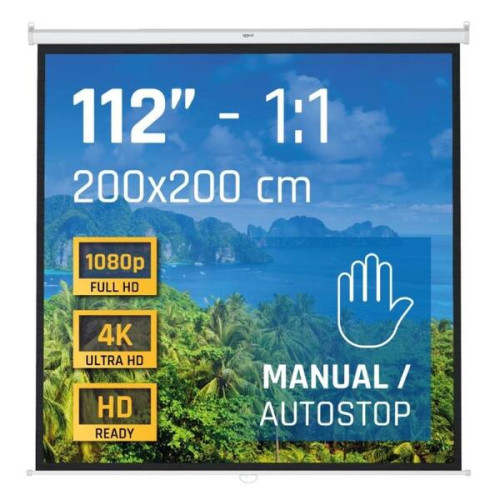 iggual Pantalla manual 1:1 112" 200x200 cm