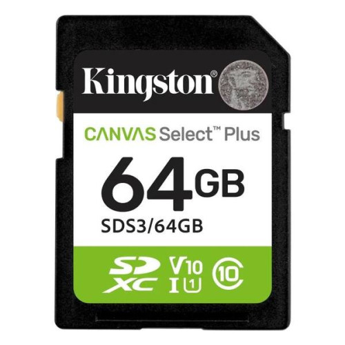 Kingston SD Canvas Select Plus Gen3 64GB 100 MB-s